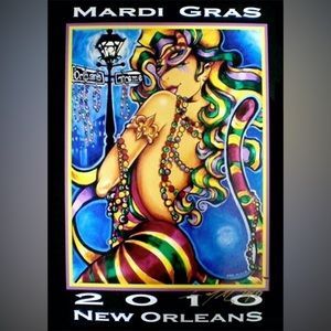 Lionel Milton 2010 Mardi Gras Poster (never opened)